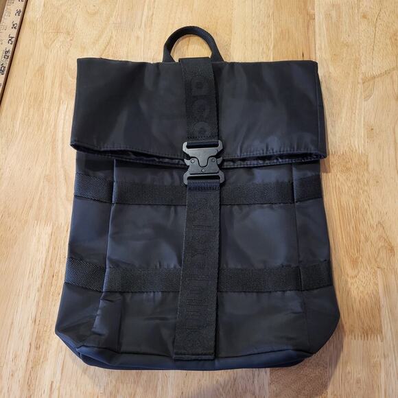 Paco Rabanne Black Padded Bag Metal Clasp Nylon StrapsVery Clean 15"x12"